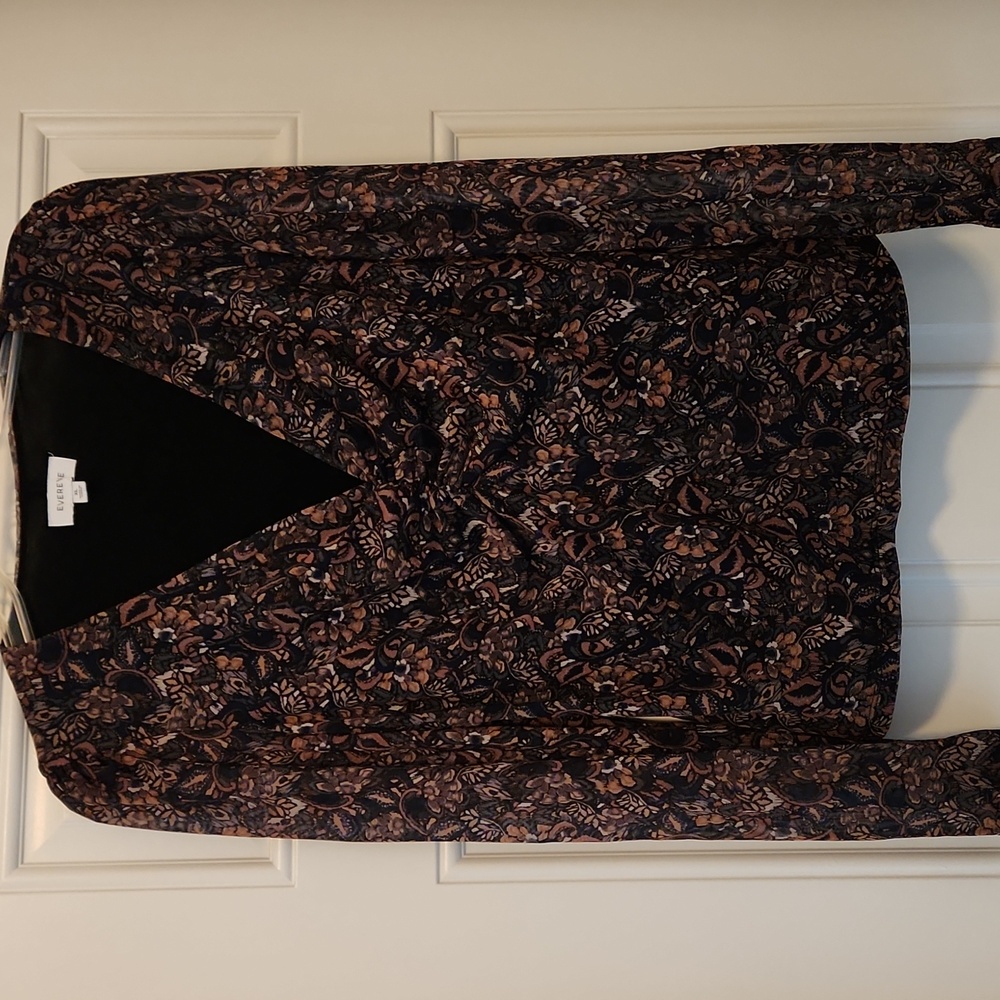 Evereve Mesh Blouse in Brown Multi - Size XL
